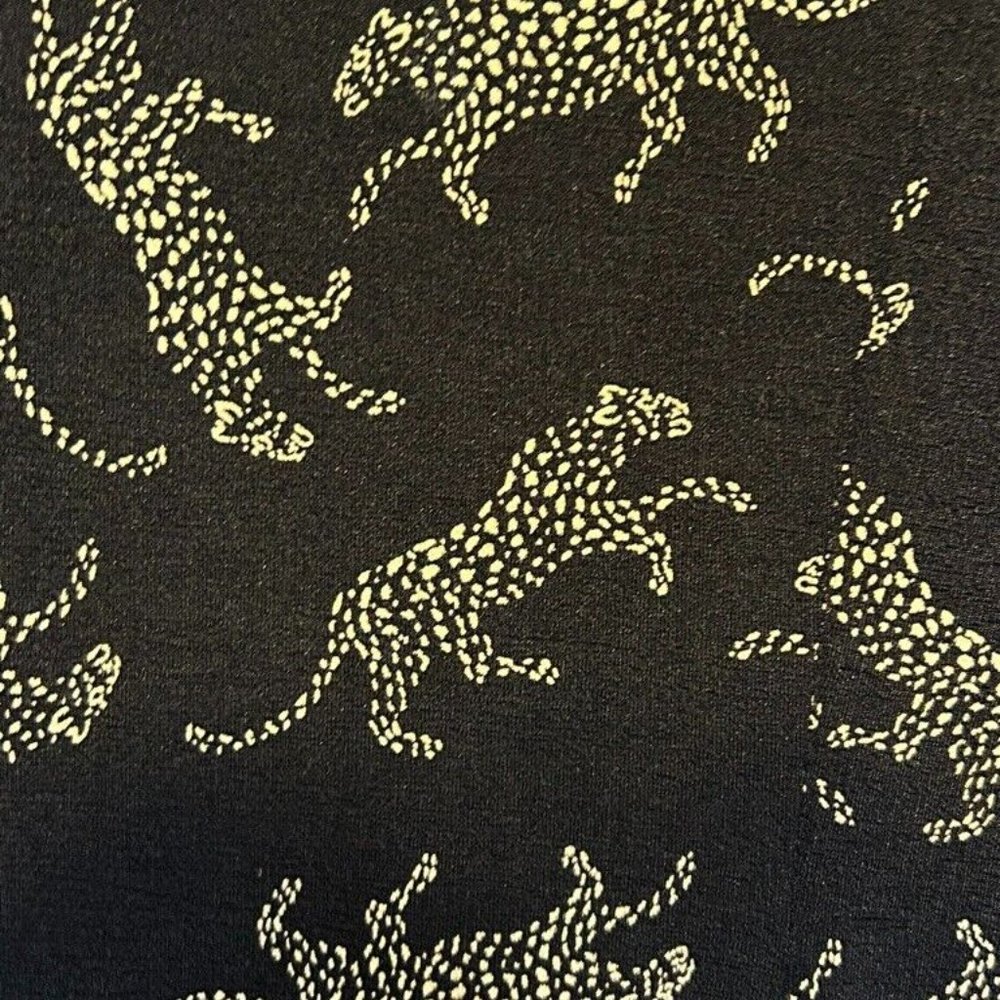 Cache Black Animal Print Long 7-Buttons Down Long… - image 5